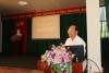 Đồng chí Ngô Văn Tán - Bí thư Đảng ủy Sở Y tế báo cáo tại Hội nghị