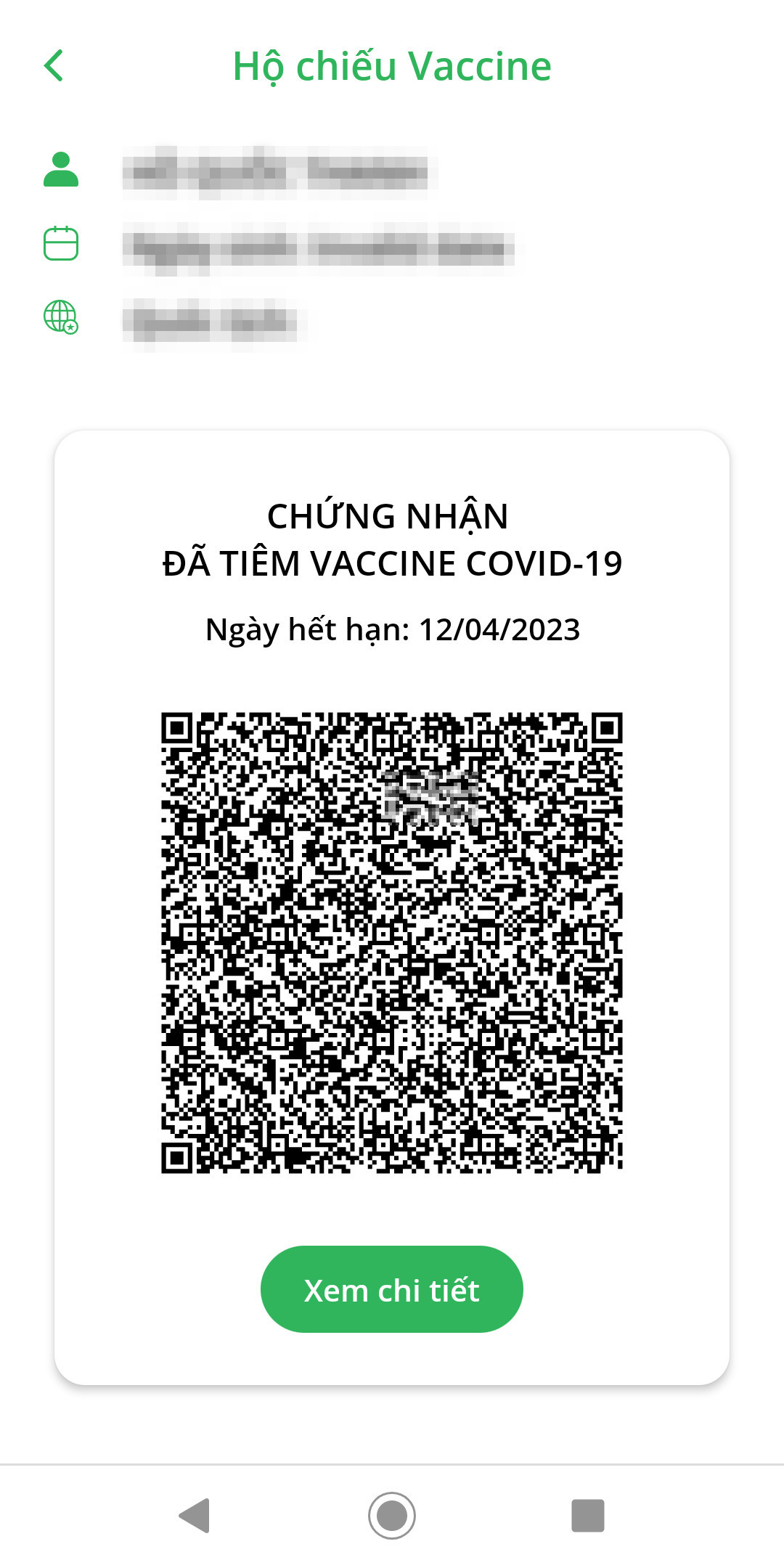 Mẫu chứng nhận Hộ chiếu vắc xin COVID-19