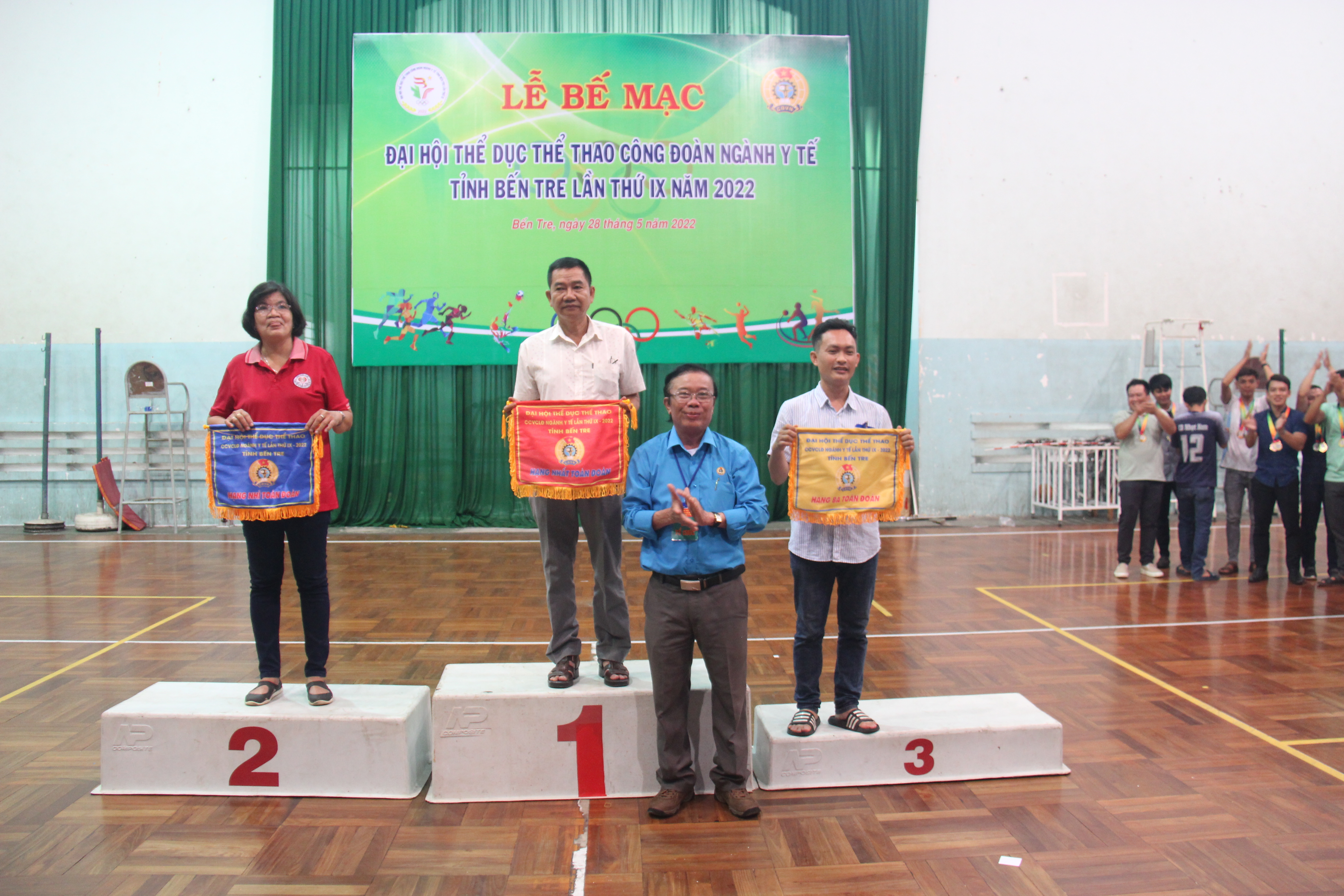 Kết quả toàn đoàn hạng nhất: TTYT huyện Giồng Trôm, hạng nhì: BV ĐK Ba Tri, hạng ba: BV Nguyễn Đình
