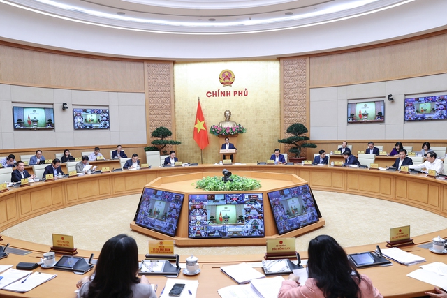 Thủ tướng Phạm Minh Chính chủ trì Hội nghị trực tuyến toàn quốc Chính phủ với địa phương và phiên họp Chính phủ thường kỳ tháng 3 năm 2023.