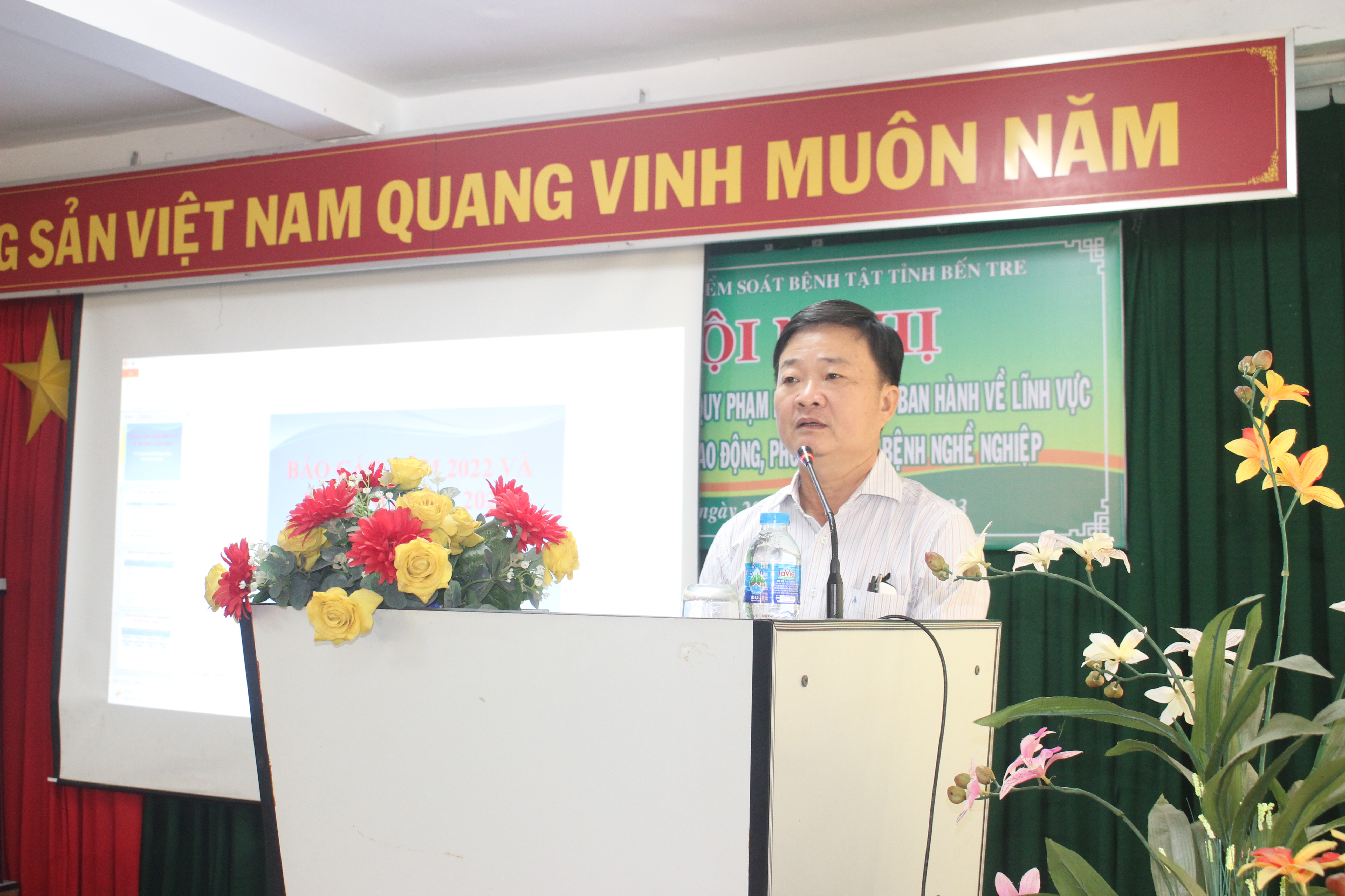 Phó giám đốc CDC Phạm Hồng Thái phát biểu tại Hội nghị.