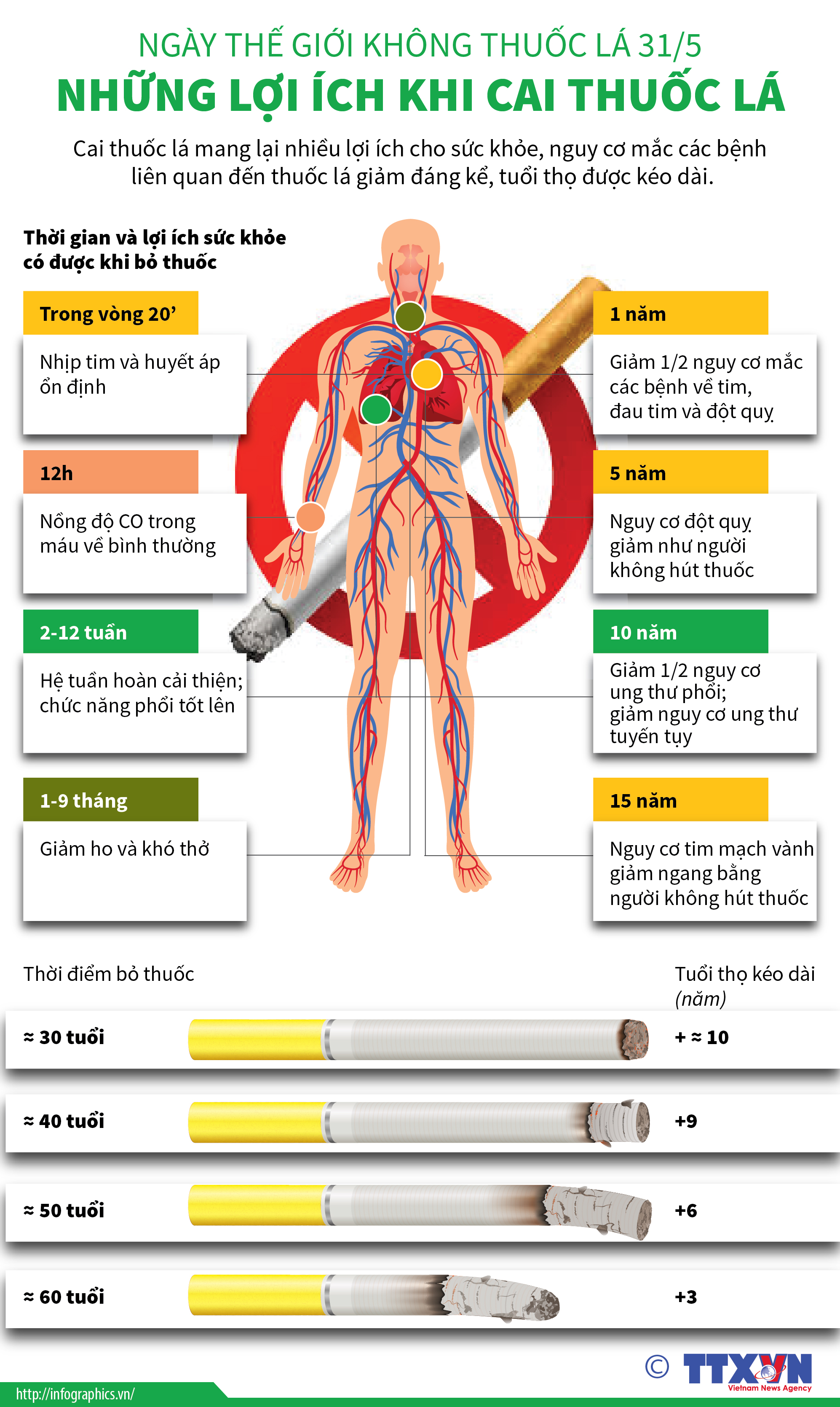 Lợi ích của việc bỏ thuốc lá