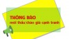 THÔNG BÁO MỜI CHÀO GIÁ CUNG CẤP TRANG THIẾT BỊ, VẬT TƯ XÉT NGHIỆM SÀNG LỌC NHIỄM SARS-CoV-2