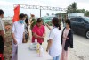 Bắt buộc người dân phải đeo khẩu trang tại Bến phà tạm Rạch Miễu