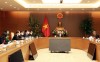 Phó Thủ tướng Vũ Đức Đam chủ trì cuộc họp về công tác chuẩn bị điều trị khi học sinh nhiễm COVID-19 ở trường Ảnh: Đình Nam/ VGP