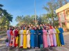 Viên chức nữ TTYT Mỏ Cày Nam hưởng ứng "Tuần lễ Áo dài"