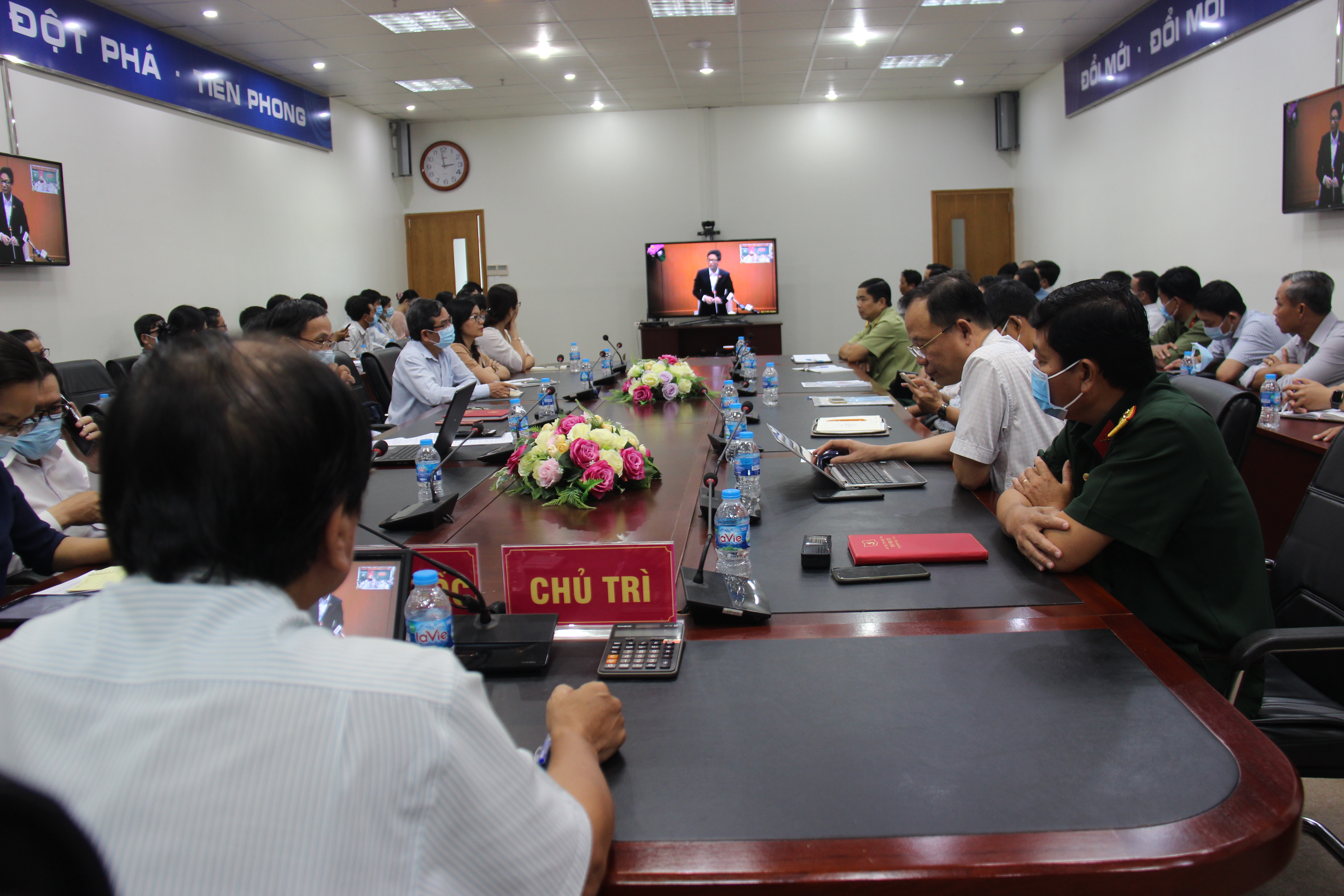 Điểm họp trực tuyến đầu cầu tại Bến Tre