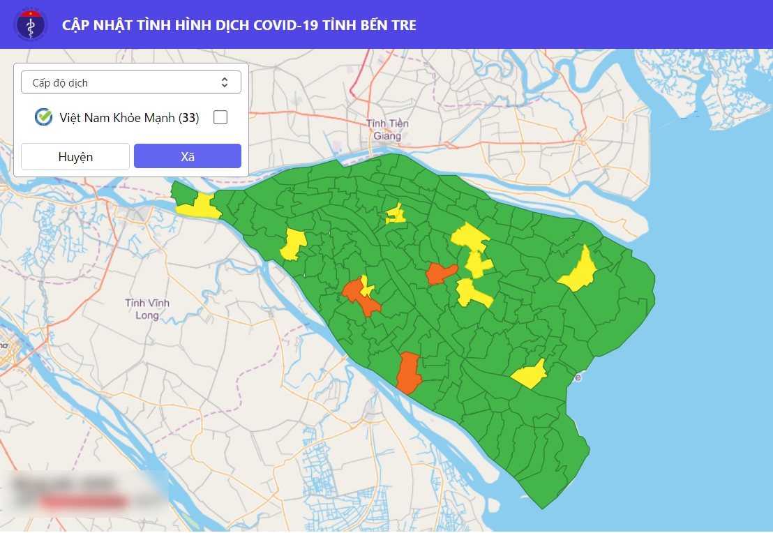 Đánh giá cấp độ dịch Covid-19 tỉnh Bến Tre (cập nhật ngày 22.4.2022)